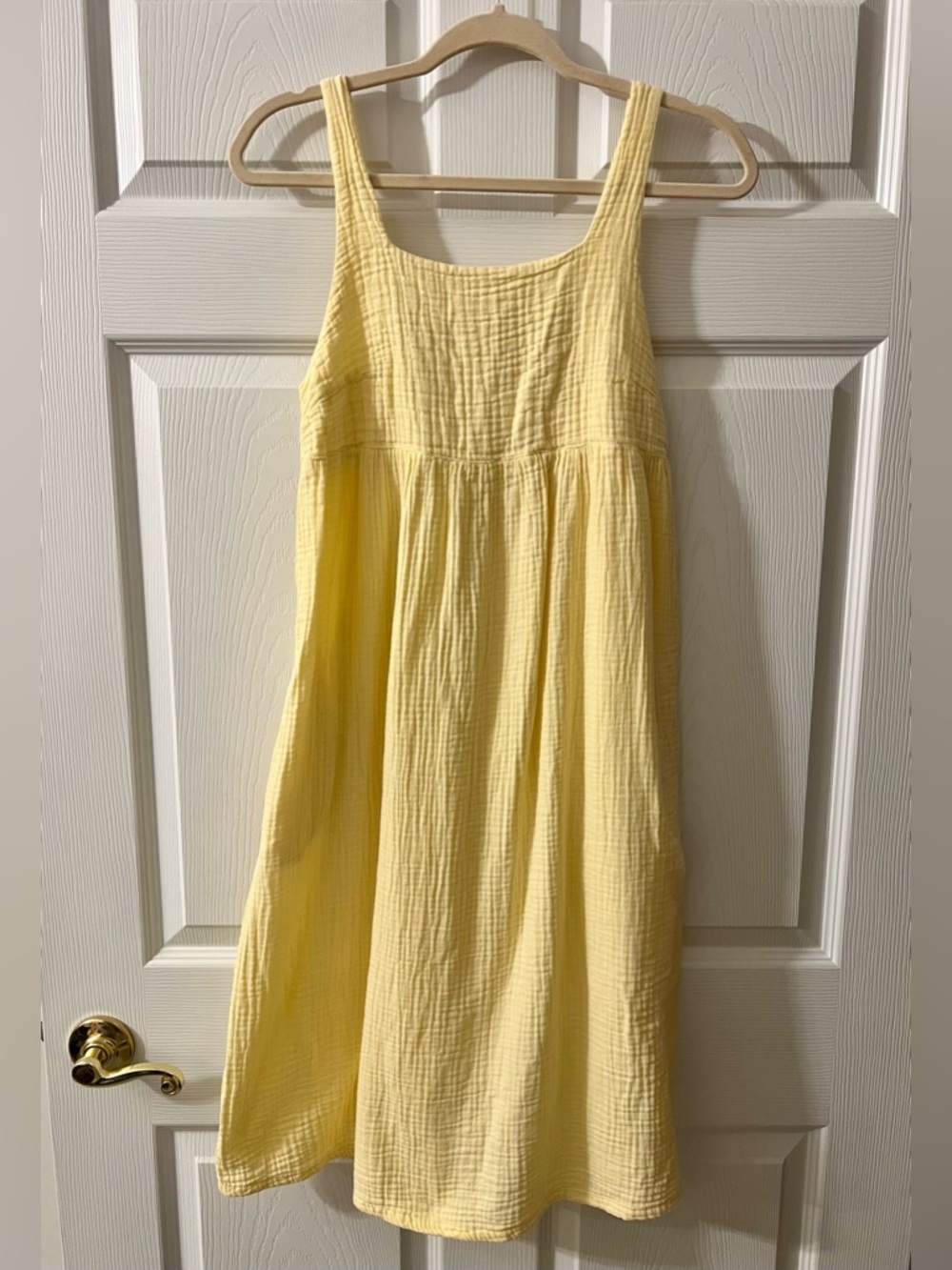Butter Yellow Cotton Gauze Sundress